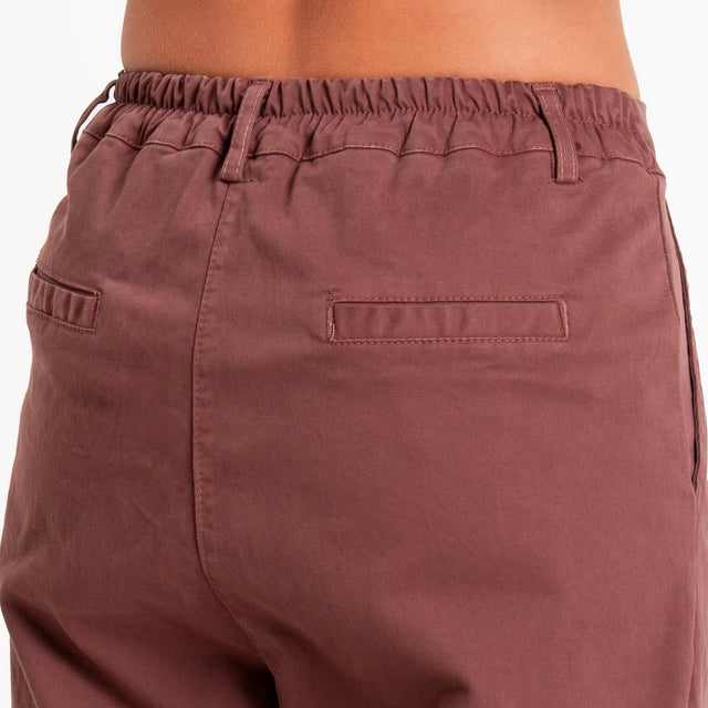 Zeroassoluto-Pantalone LOLA elastico dietro - dusty rose