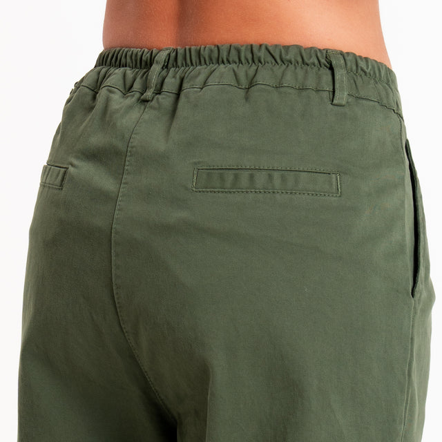 Zeroassoluto-Pantalone LOLA elastico dietro - militare