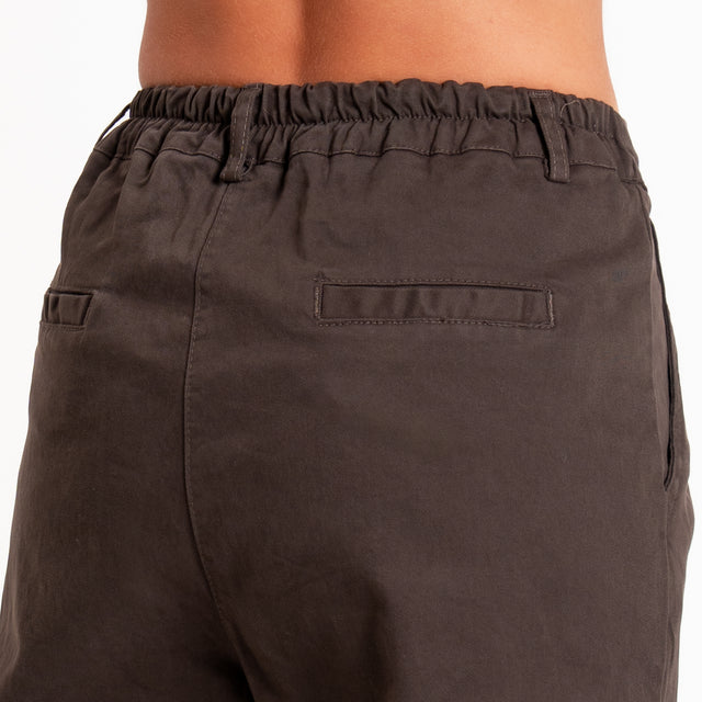 Zeroassoluto-Pantalone LOLA elastico dietro - moro