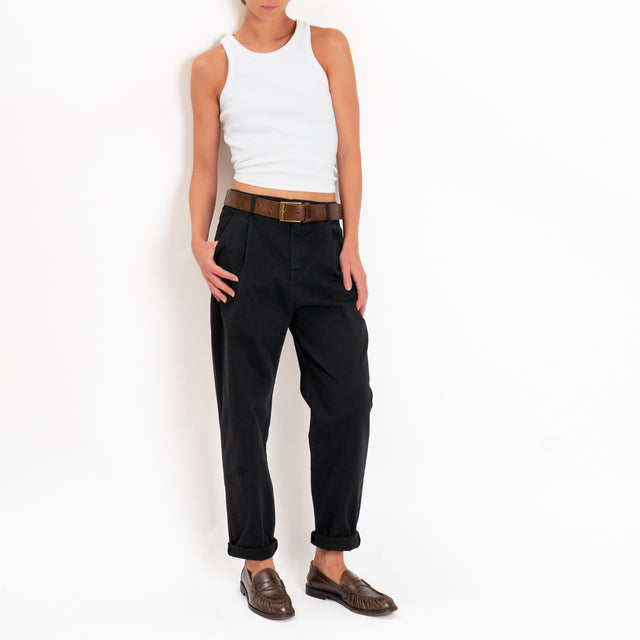 Zeroassoluto-Pantalone LOLA elastico dietro - nero