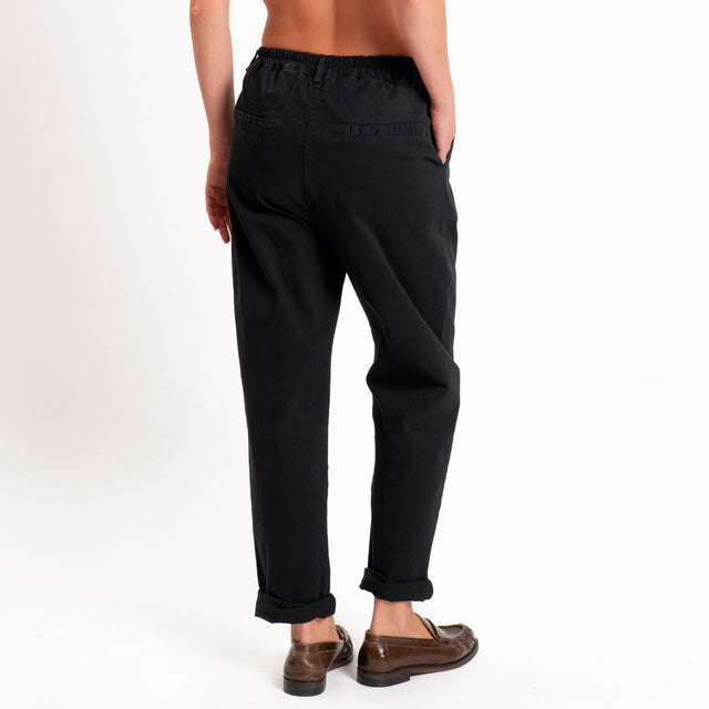 Zeroassoluto-Pantalone LOLA elastico dietro - nero