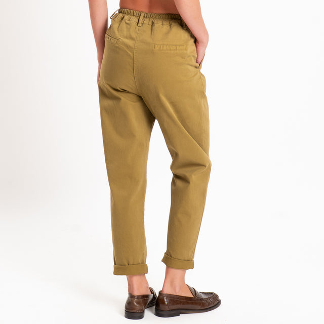 Zeroassoluto-Pantalone LOLA elastico dietro - olive