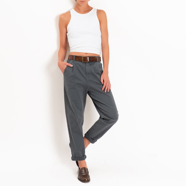 Zeroassoluto-Pantalone LOLA elastico dietro - piombo