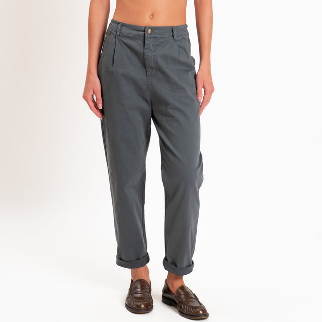 Zeroassoluto-Pantalone LOLA elastico dietro - piombo