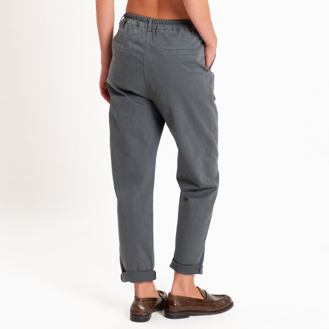 Zeroassoluto-Pantalone LOLA elastico dietro - piombo