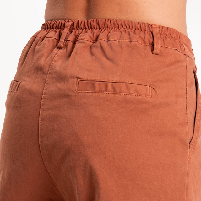 Zeroassoluto-Pantalone LOLA elastico dietro - rust