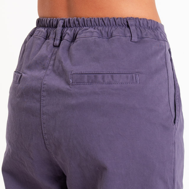 Zeroassoluto-Pantalone LOLA elastico dietro - uva