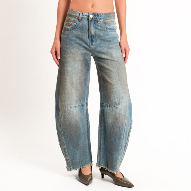 Zeroassoluto-Jeans OSAKA maltinto barrel fit - denim