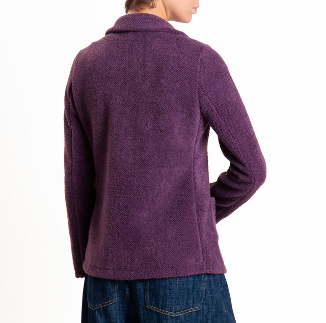 Zeroassoluto-Giacca PATTY ciniglia melange - viola