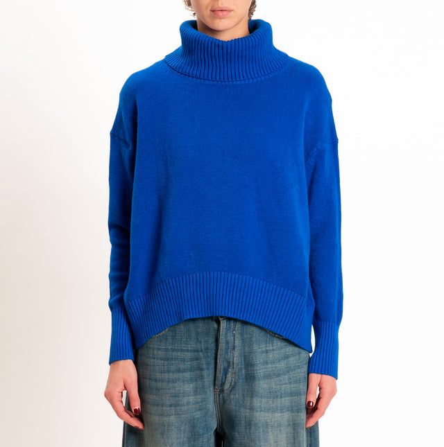 Zeroassoluto-Maglia collo alto - bluette