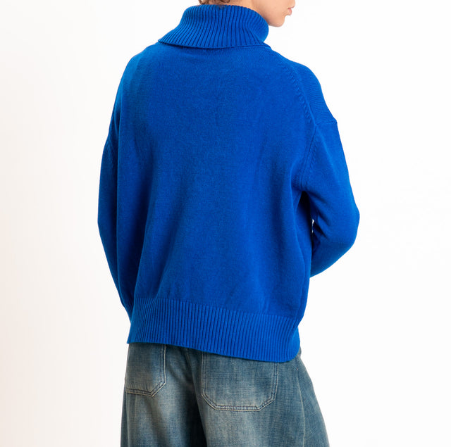 Zeroassoluto-Maglia collo alto - bluette
