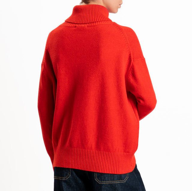 Zeroassoluto-Maglia collo alto - rosso