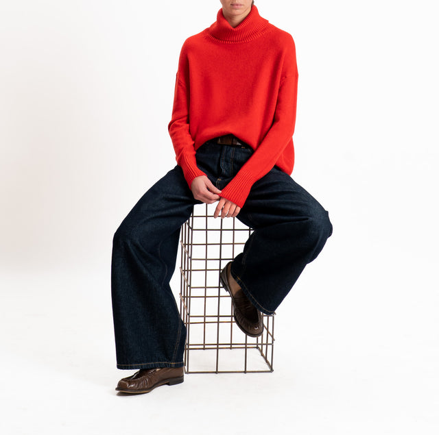 Zeroassoluto-Maglia collo alto - rosso