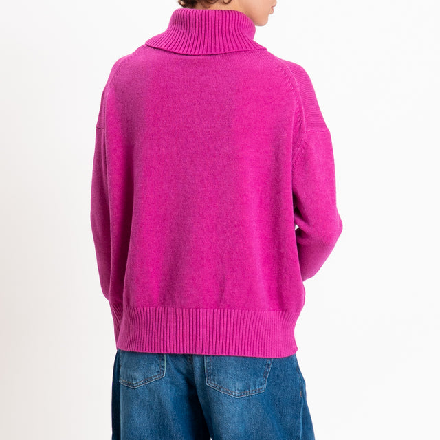 Zeroassoluto-Maglia collo alto - amarena