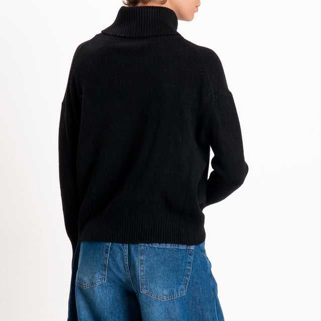 Zeroassoluto-Maglia collo alto - nero