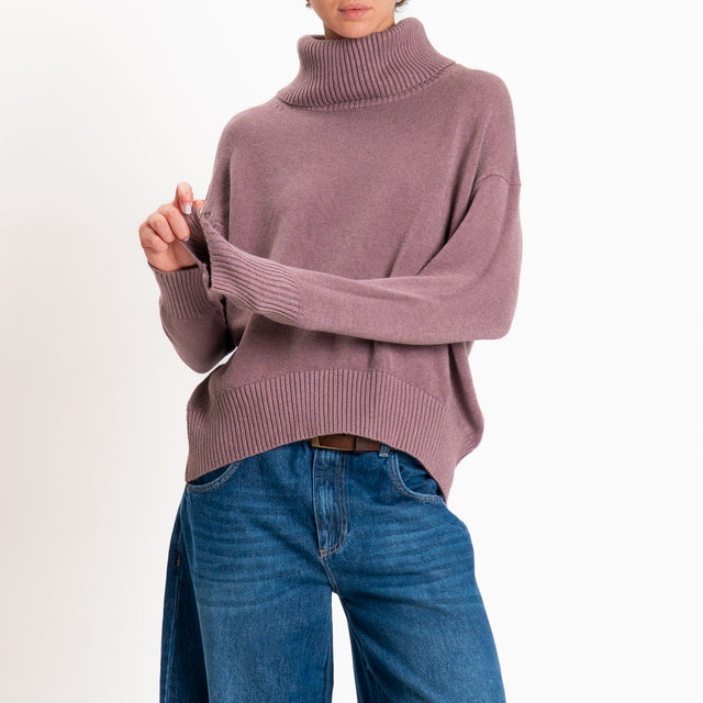 Zeroassoluto-Maglia collo alto - mauve