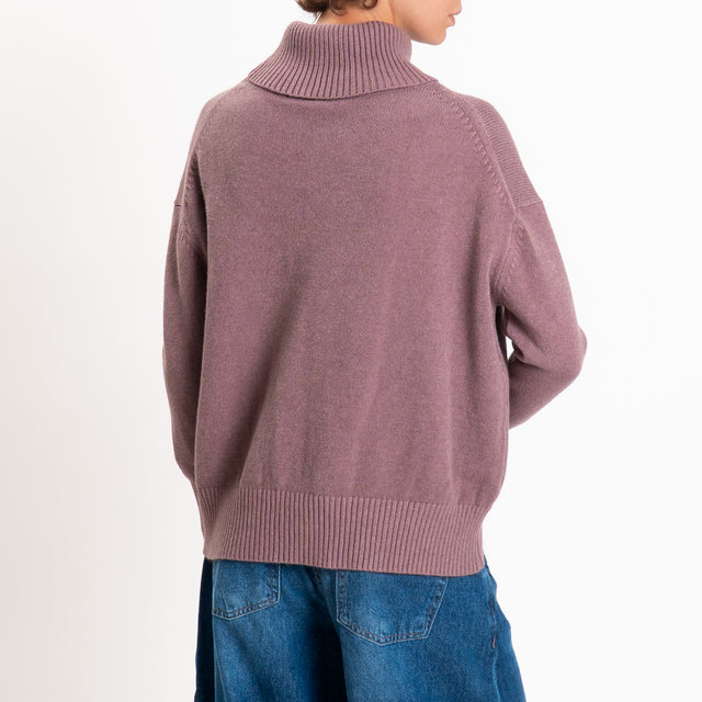 Zeroassoluto-Maglia collo alto - mauve