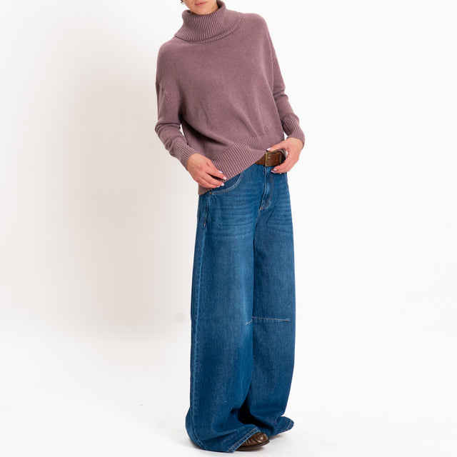 Zeroassoluto-Maglia collo alto - mauve