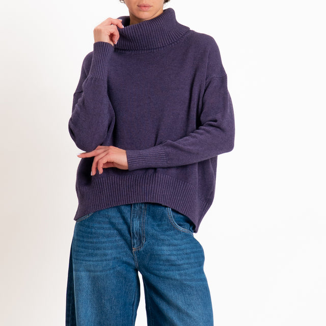 Zeroassoluto-Maglia collo alto - uva