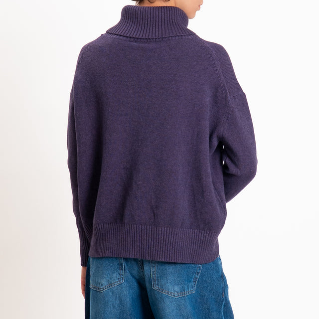 Zeroassoluto-Maglia collo alto - uva
