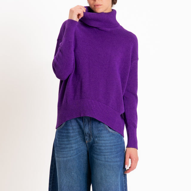 Zeroassoluto-Maglia collo alto - viola