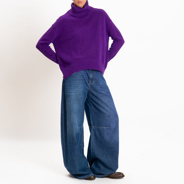 Zeroassoluto-Maglia collo alto - viola