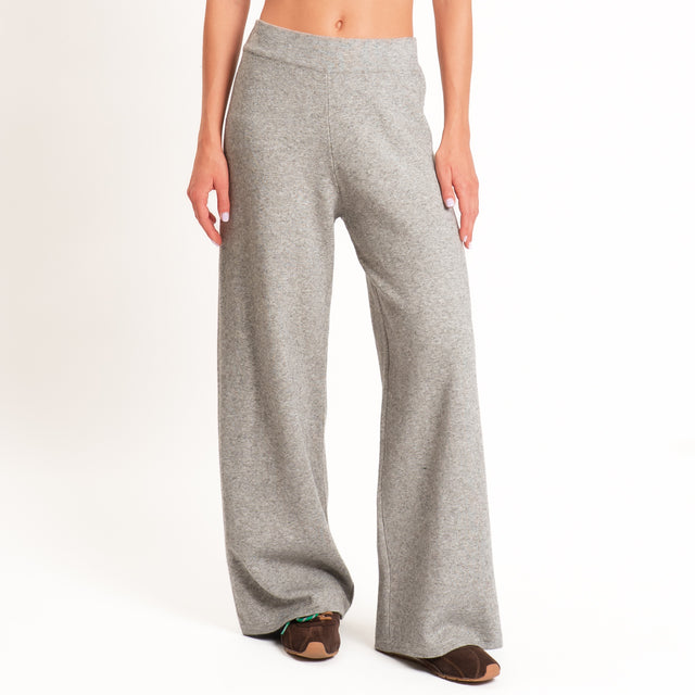 Zeroassoluto-Pantalone in maglia elastico in vita - stone