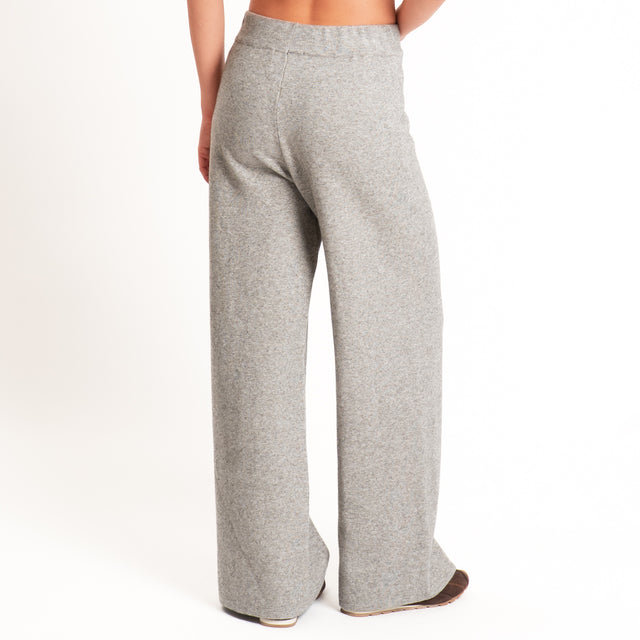 Zeroassoluto-Pantalone in maglia elastico in vita - stone