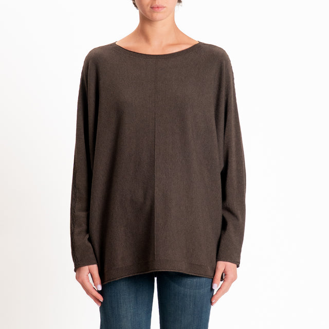 Zeroassoluto-Maglia over riga centrale - choco