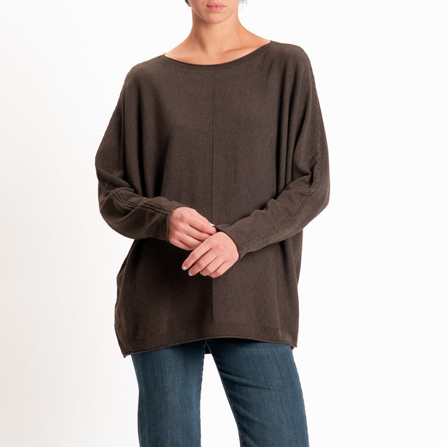 Zeroassoluto-Maglia over riga centrale - choco