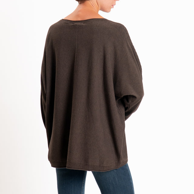 Zeroassoluto-Maglia over riga centrale - choco