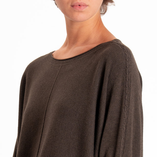 Zeroassoluto-Maglia over riga centrale - choco