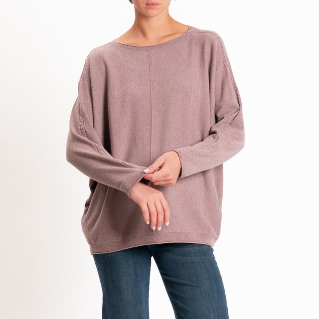 Zeroassoluto-Maglia over riga centrale - mauve
