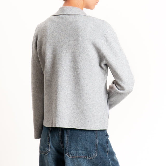 Zeroassoluto-Giacca in maglia con tasche - perla