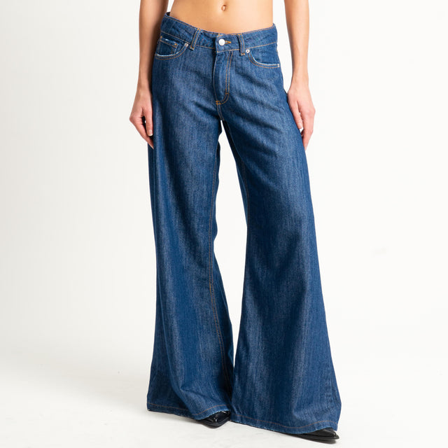 Zeroassoluto-Jeans ANGEL wide leg fit tela slegata lavaggio zero - dark denim