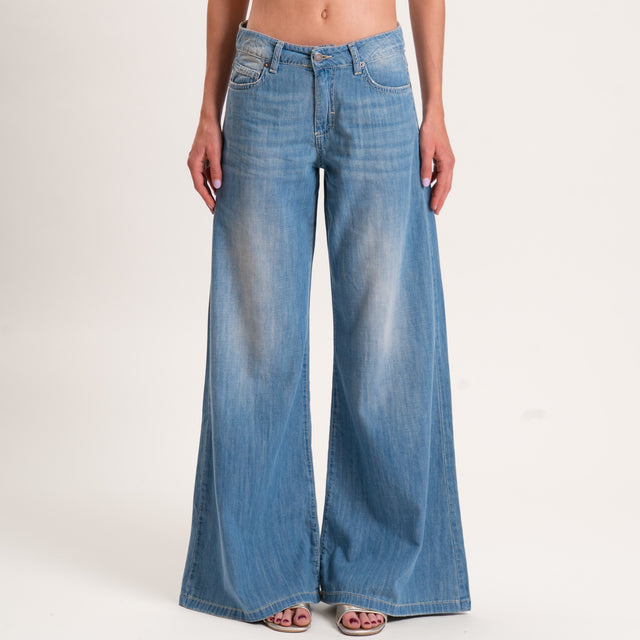 Zeroassoluto-Jeans ANGEL wide leg tela relaxed li - denim