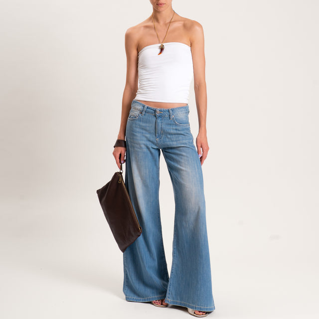 Zeroassoluto-Jeans ANGEL wide leg tela relaxed li - denim