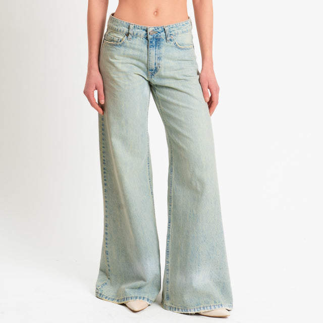 Zeroassoluto-Jeans ANGEL wide leg fit - denim chiaro stone washed