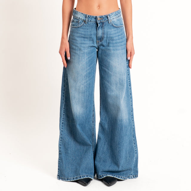 Zeroassoluto-Jeans ANGEL wide leg fit - denim stone washed