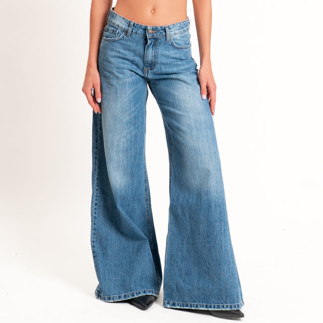 Zeroassoluto-Jeans ANGEL wide leg fit - denim stone washed