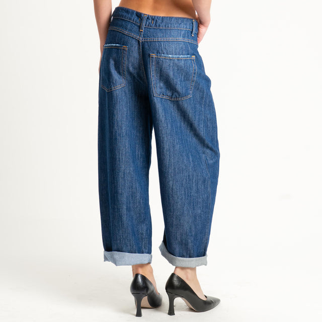 Zeroassoluto-Jeans ANKLE mom fit lavaggio zero - denim