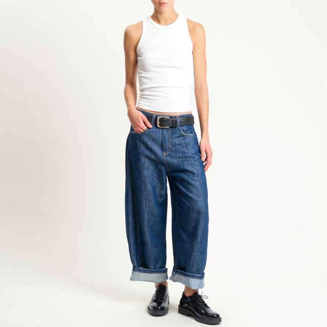 Zeroassoluto-Jeans ANKLE mom fit lavaggio zero - denim