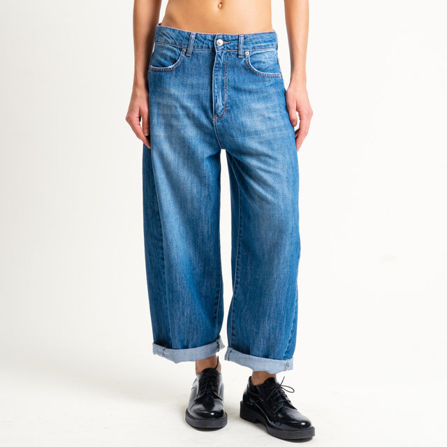 Zeroassoluto-Jeans ANKLE mom fit lavaggio medio - denim