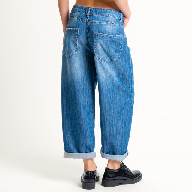 Zeroassoluto-Jeans ANKLE mom fit lavaggio medio - denim