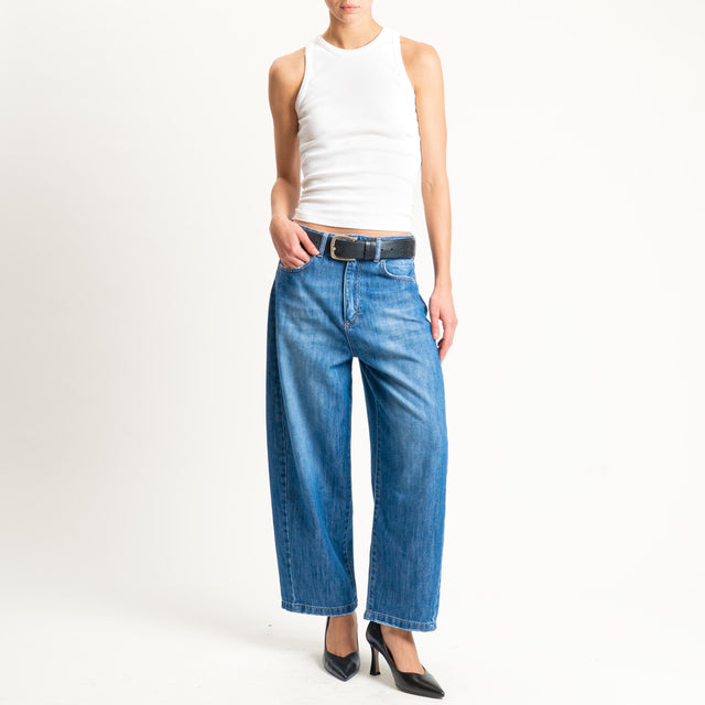 Zeroassoluto-Jeans ANKLE mom fit lavaggio medio - denim