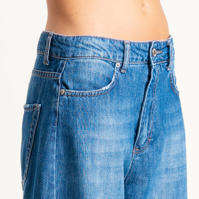 Zeroassoluto-Jeans ANKLE mom fit lavaggio medio - denim
