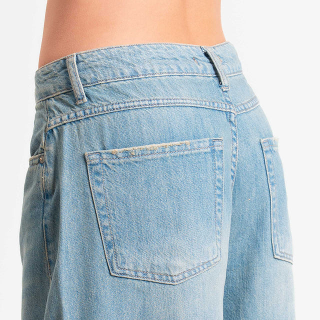 Zeroassoluto-Jeans ANKLE mom fit tela light- denim stone washed