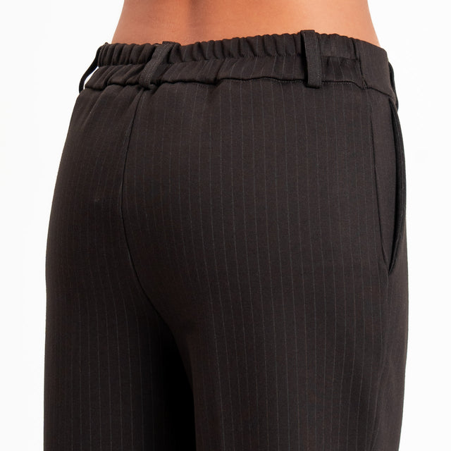 Zeroassoluto-Pantalone BATY gessato punto milano - moro/antracite