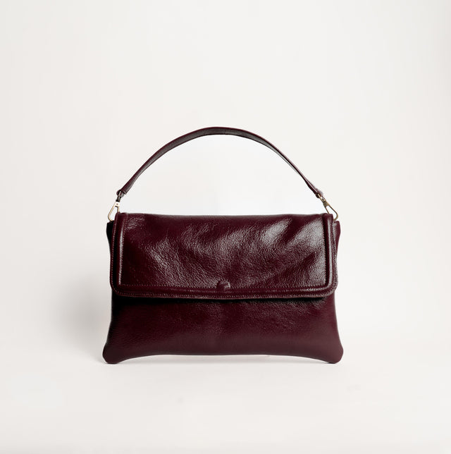 Zeroassoluto-Pochette genuine leather high quality VINTAGE LOOK - Bordeaux
