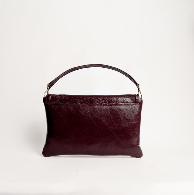 Zeroassoluto-Pochette genuine leather high quality VINTAGE LOOK - Bordeaux